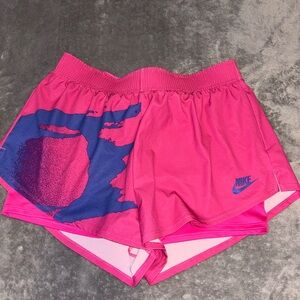 Nike Women's Athletic Shorts in Pink and Blue